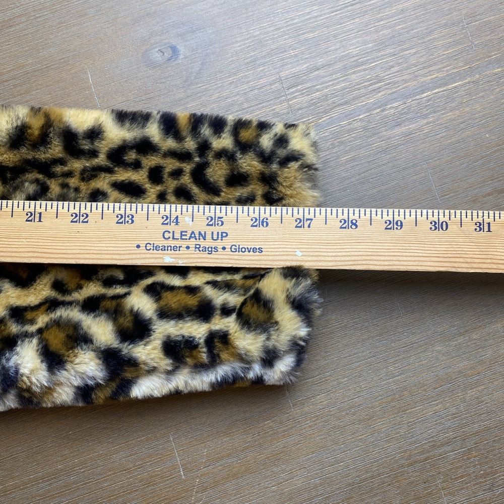 Women's LANSHIFEI Leopard Faux Fur Coat SUPER SOFT Coat Size‎ Small Old Money - Picture 5 of 10